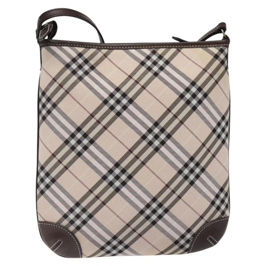 Burberry Nova Check Blue Label Canvas, BEIGE, CANVAS, Shoulder bag