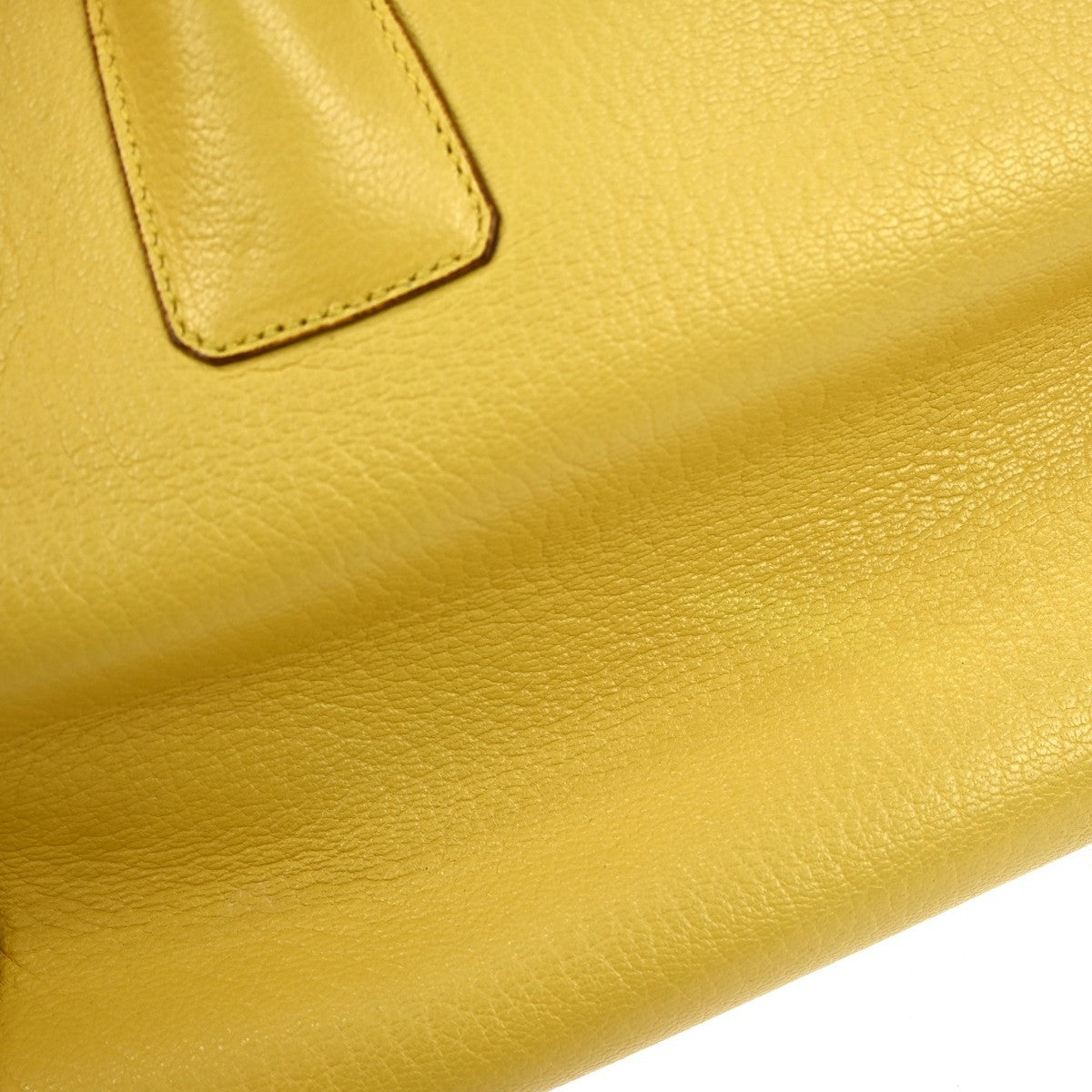 Prada Vintage Bauletto Bag Leather, YELLOW, LEATHER, Handbag