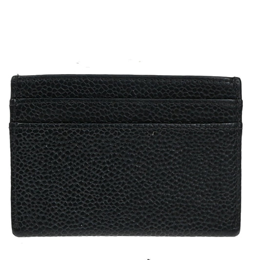 Chanel Logo CC Card case Grained Leather, BLACK, CALFSKIN, Wallets