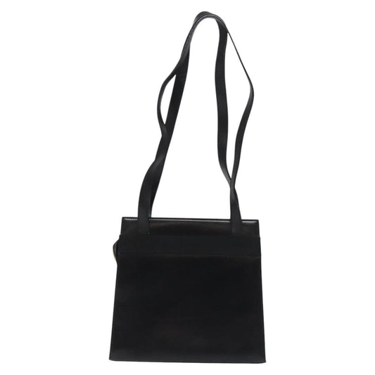 Salvatore Ferragamo Vara shoulder Bag Leather, BLACK, LEATHER, Shoulder bag