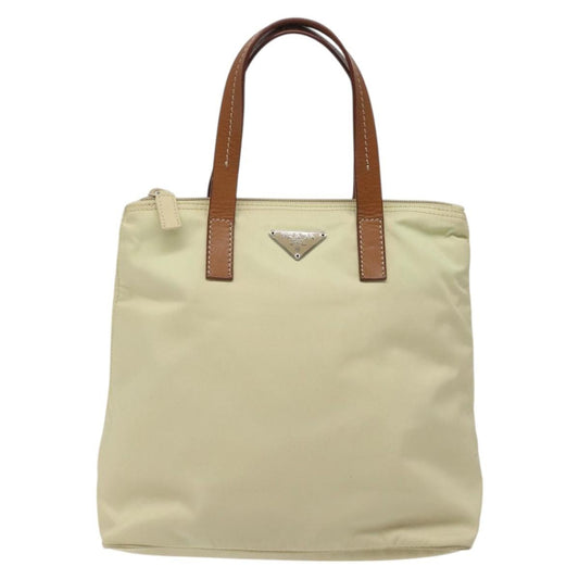 Prada Vintage Tote Tessuto, White, Nylon, Tote Bag