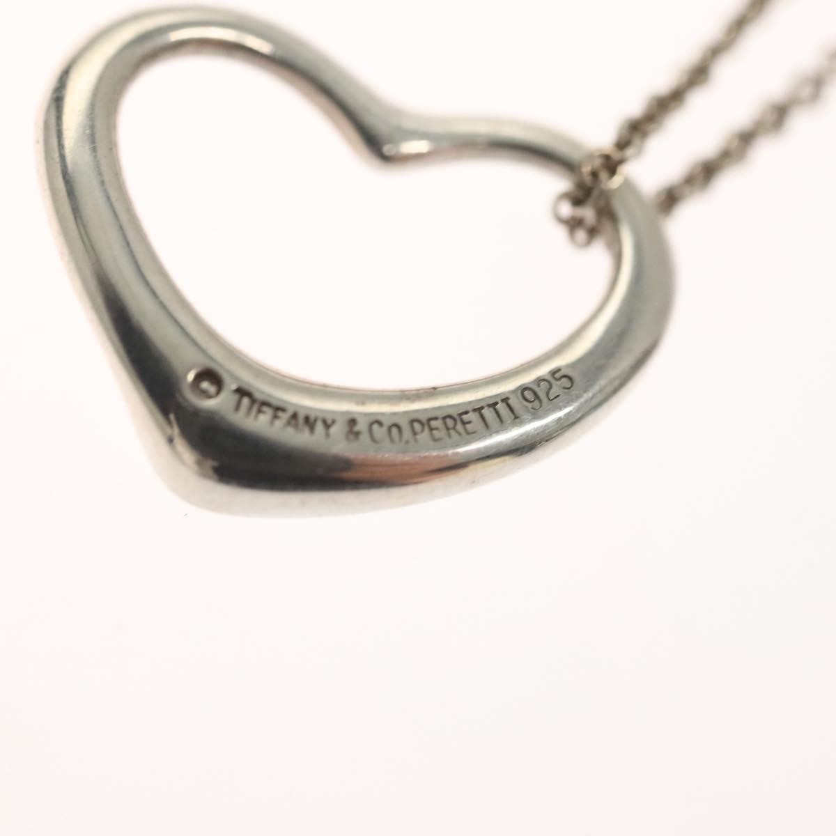 Tiffany & Co. Elsa Peretti Open Heart Pendant Necklace Sterling Silver, SILVER, SILVER, Necklace