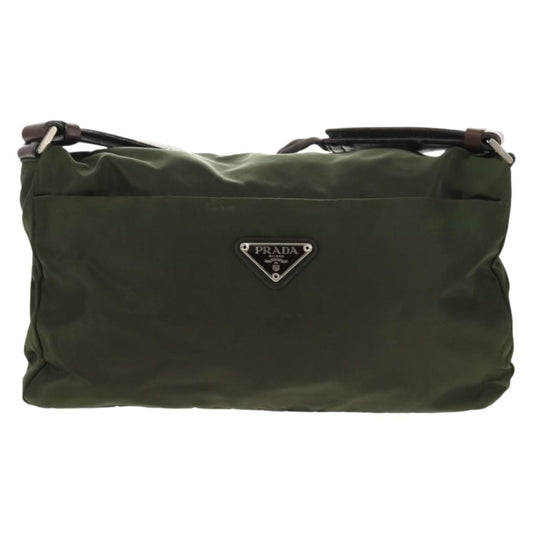 Prada Vintage Shoulder Bag Tessuto, KHAKI, NYLON, Shoulder bag