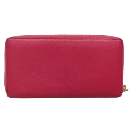 Saint Laurent Zipped Bifold Wallet Leather, PINK, LEATHER, Wallets