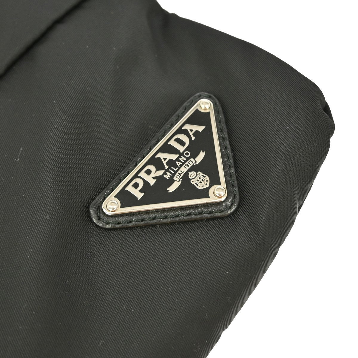 Prada Front Pocket Messenger Bag Tessuto, BLACK, NYLON, Crossbody bag