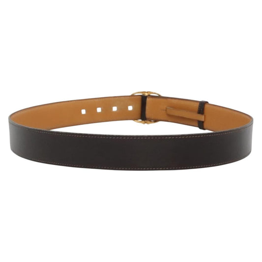 Hermes Vintage Belt Leather, BROWN, LEATHER, Belts