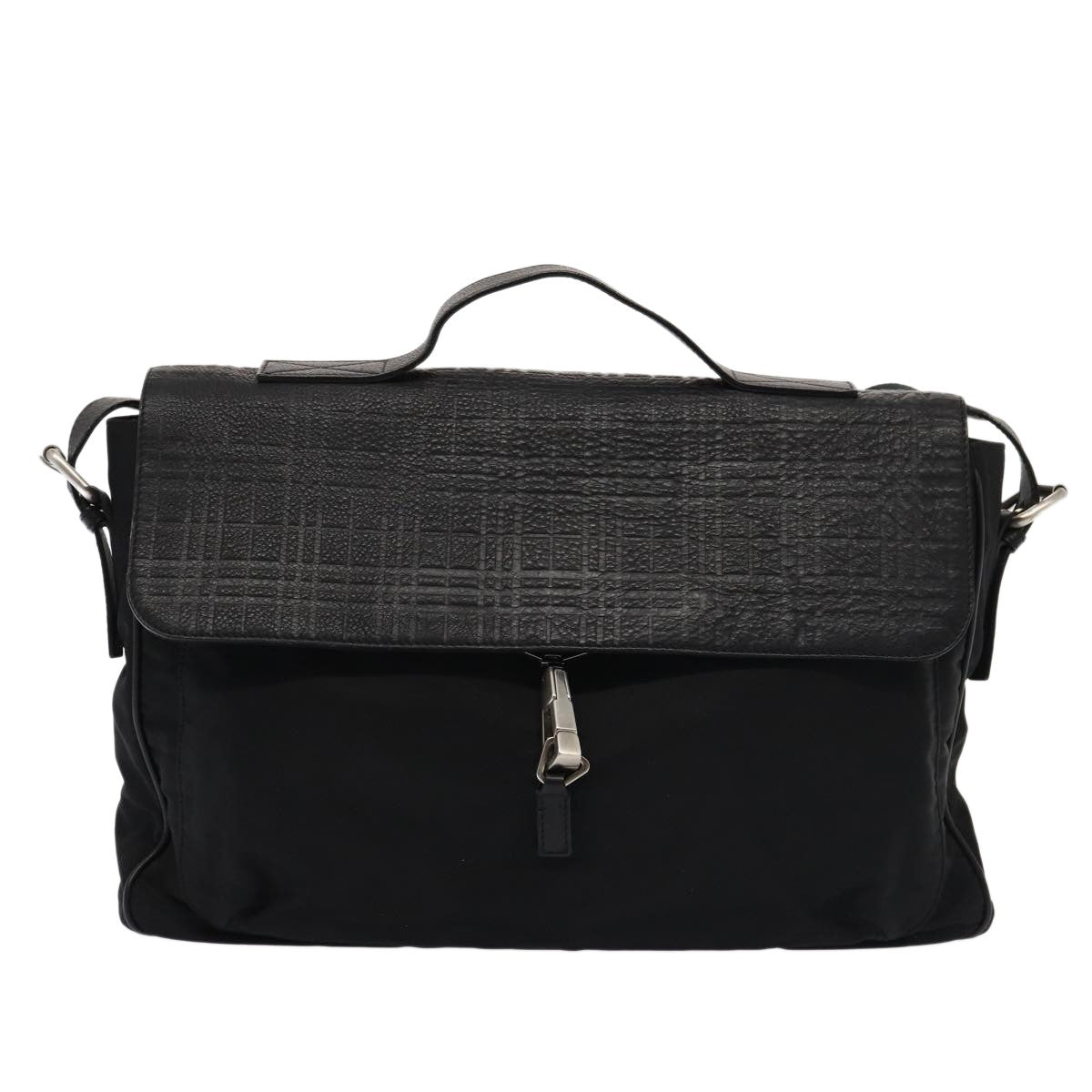 Burberry Vintage Shoulder Bag Nylon, BLACK, NYLON, Shoulder bag