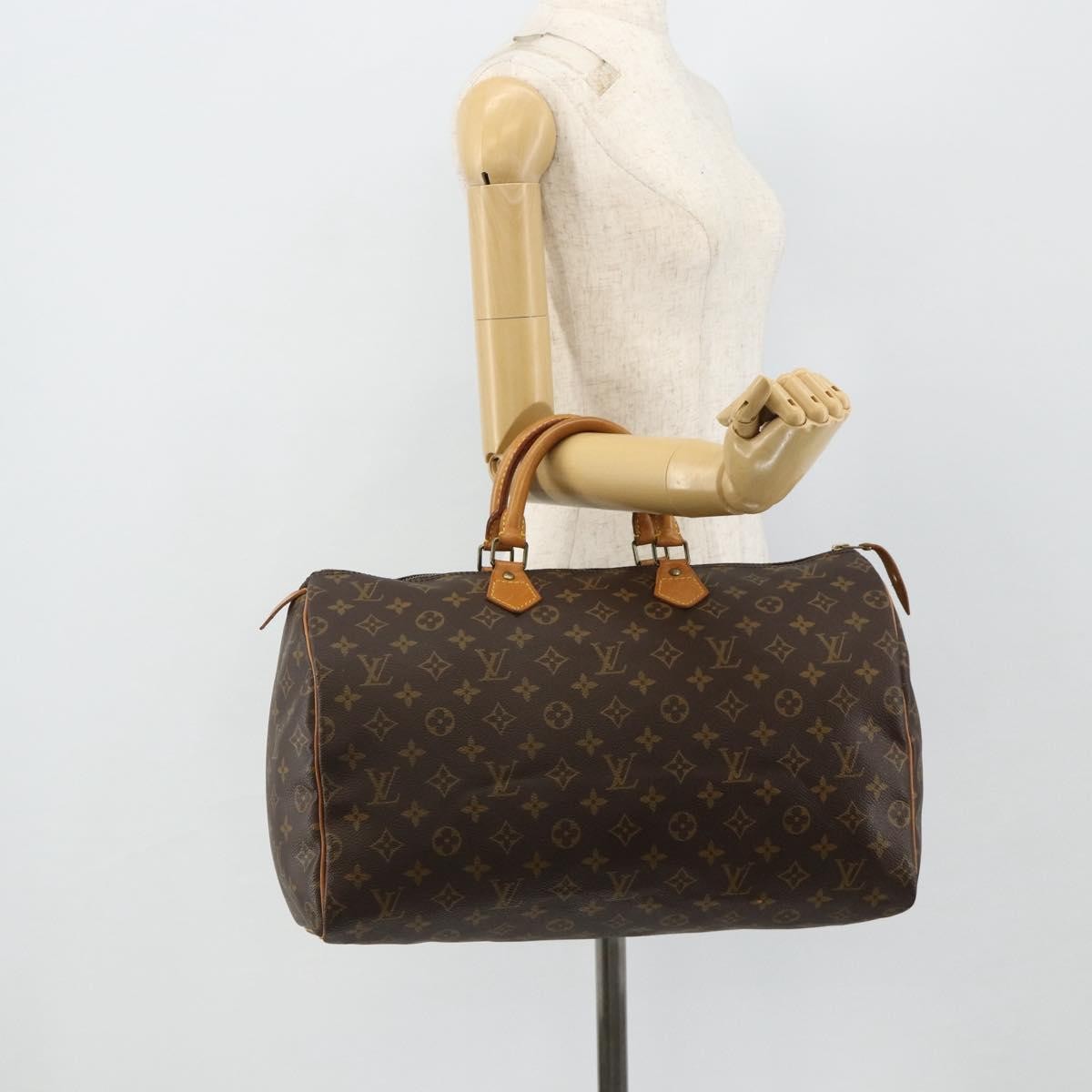 Louis Vuitton Speedy Handbag Monogram Canvas, Brown, Canvas, Handbag