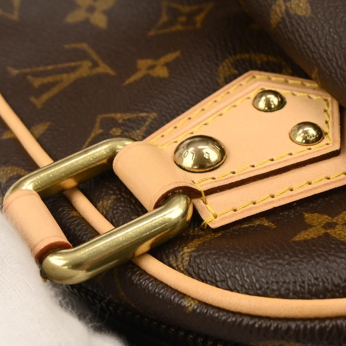 Louis Vuitton Manhattan Handbag Monogram Canvas, Brown, Canvas, Handbag