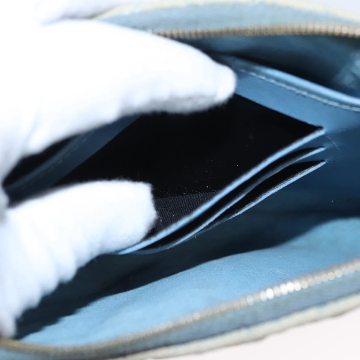 Louis Vuitton New Wave Zipped Pochette Monogram Embroidered Quilted Denim, BLUE, DENIM_JEANS, Clutche & pouche