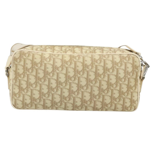 Christian Dior Vintage Crossbody Bag Embroidered Diorissimo Canvas, Beige, Canvas, Shoulder Bag