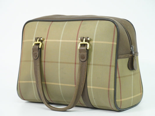 Burberry Nova check boston bag Canvas, KHAKI, CANVAS, Handbag