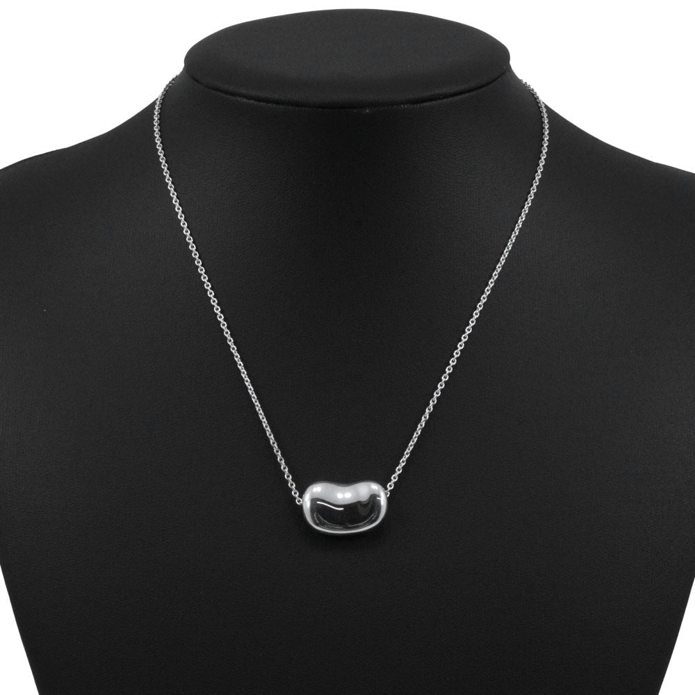 Tiffany & Co. Elsa Peretti Bean Pendant Necklace Sterling Silver, SILVER, SILVER, Necklace