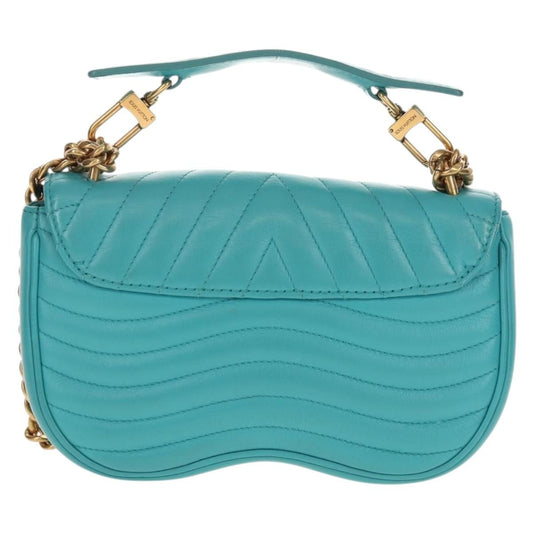 Louis Vuitton New Wave Chain Bag Quilted Leather, Blue, Leather, Shoulder Bag