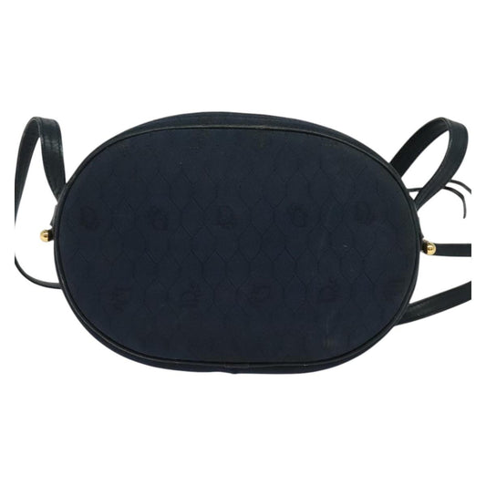 Christian Dior Vintage Honeycomb Shoulder Bag Canvas, NAVY, CANVAS, Shoulder bag