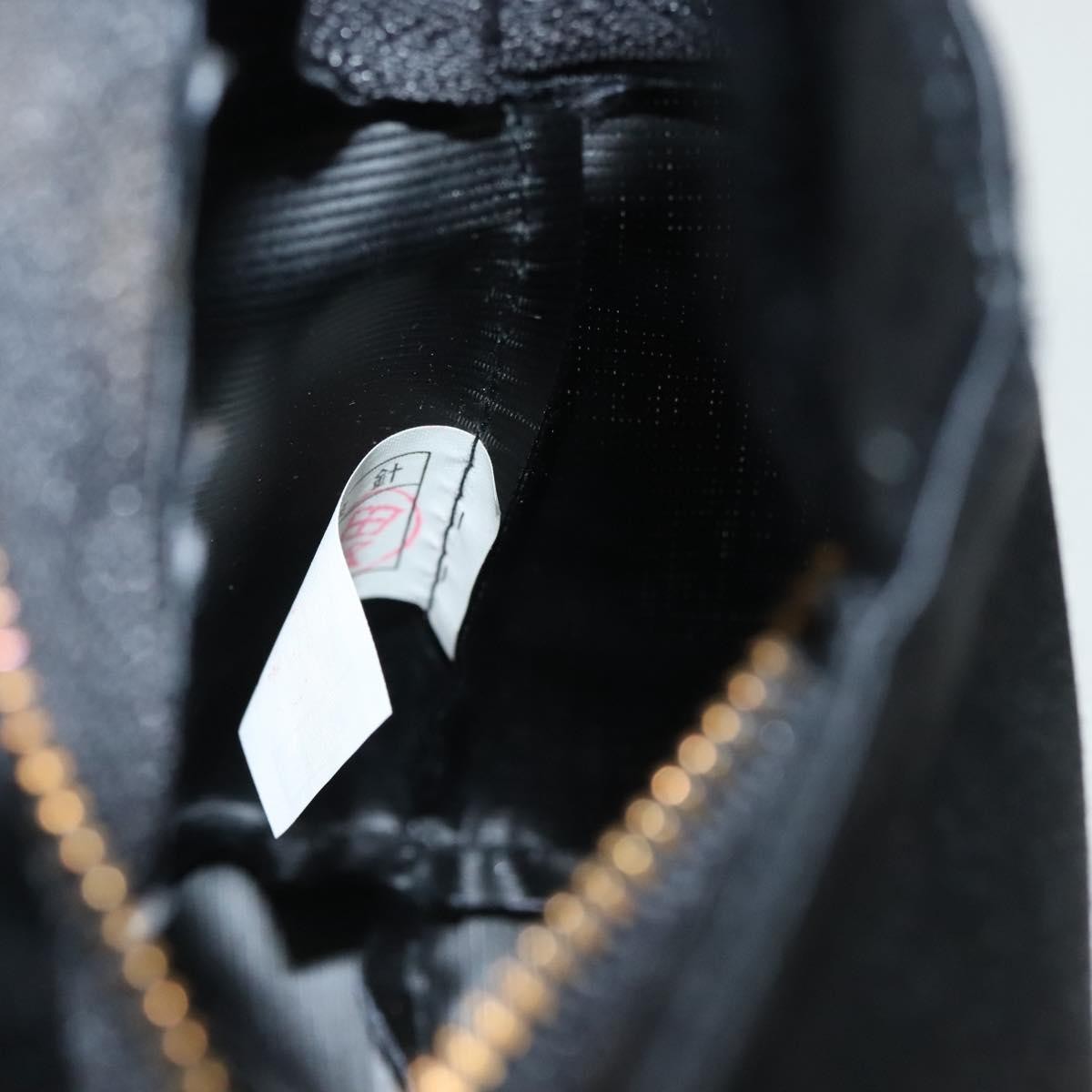 Celine Circle Logo Pouch Nylon, BLACK, NYLON, Clutche & pouche