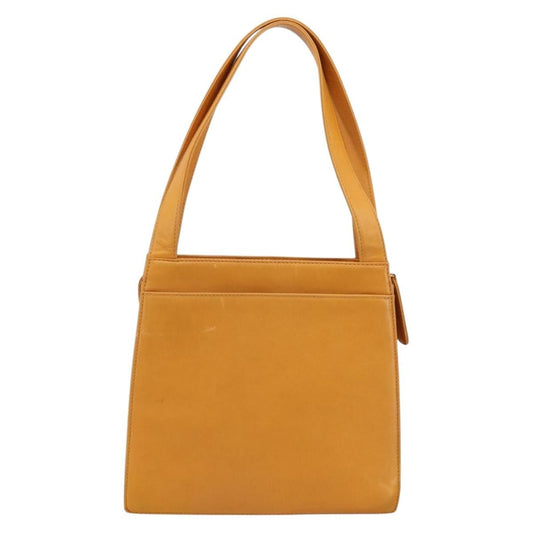 Chanel Vintage Logo Tote Leather, Camel, Leather, Tote Bag