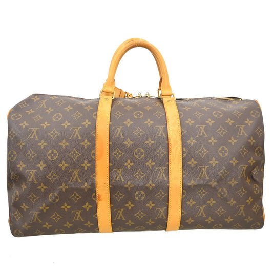 Louis Vuitton Keepall Bag Monogram Canvas, Brown, Canvas, Travel Bag