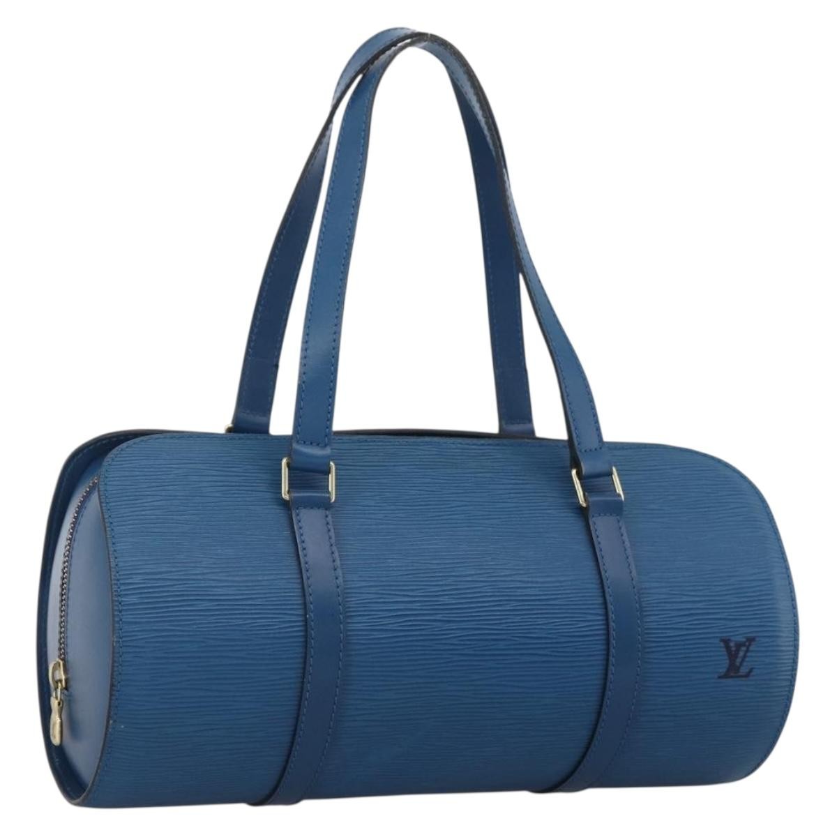 Louis Vuitton Soufflot Handbag Epi Leather, BLUE, LEATHER, Shoulder bag