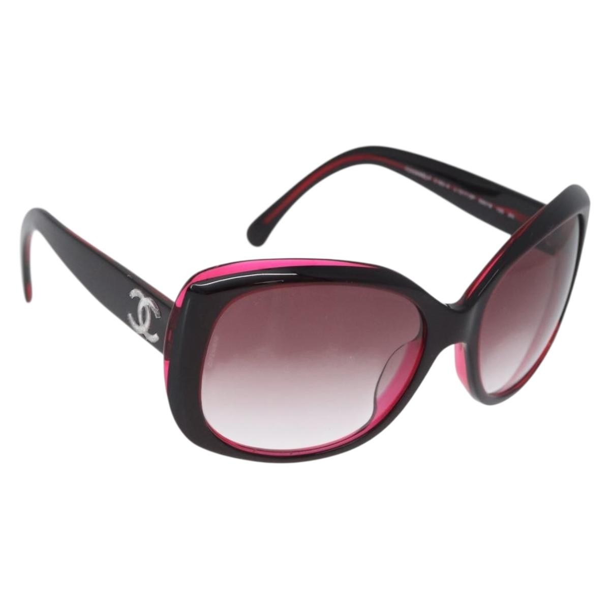 Chanel Logo CC Sunglasses Plastic, Red, Plastic, Sunglasses