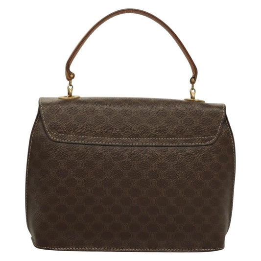 Celine Macadam Handbag Macadam with leather, BROWN, CANVAS, Handbag