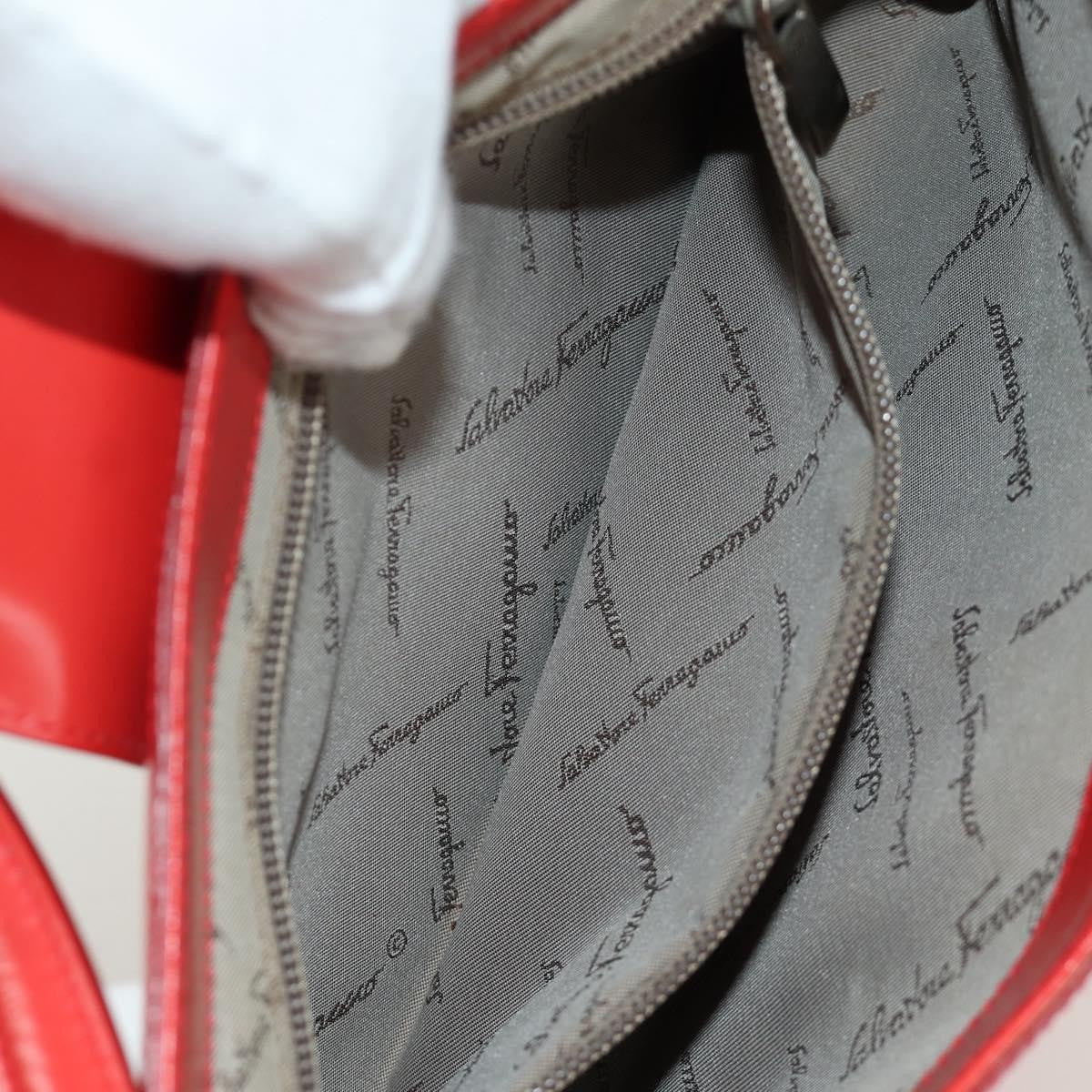 Salvatore Ferragamo Vintage Shoulder Bag Leather, Red, Leather, Shoulder Bag