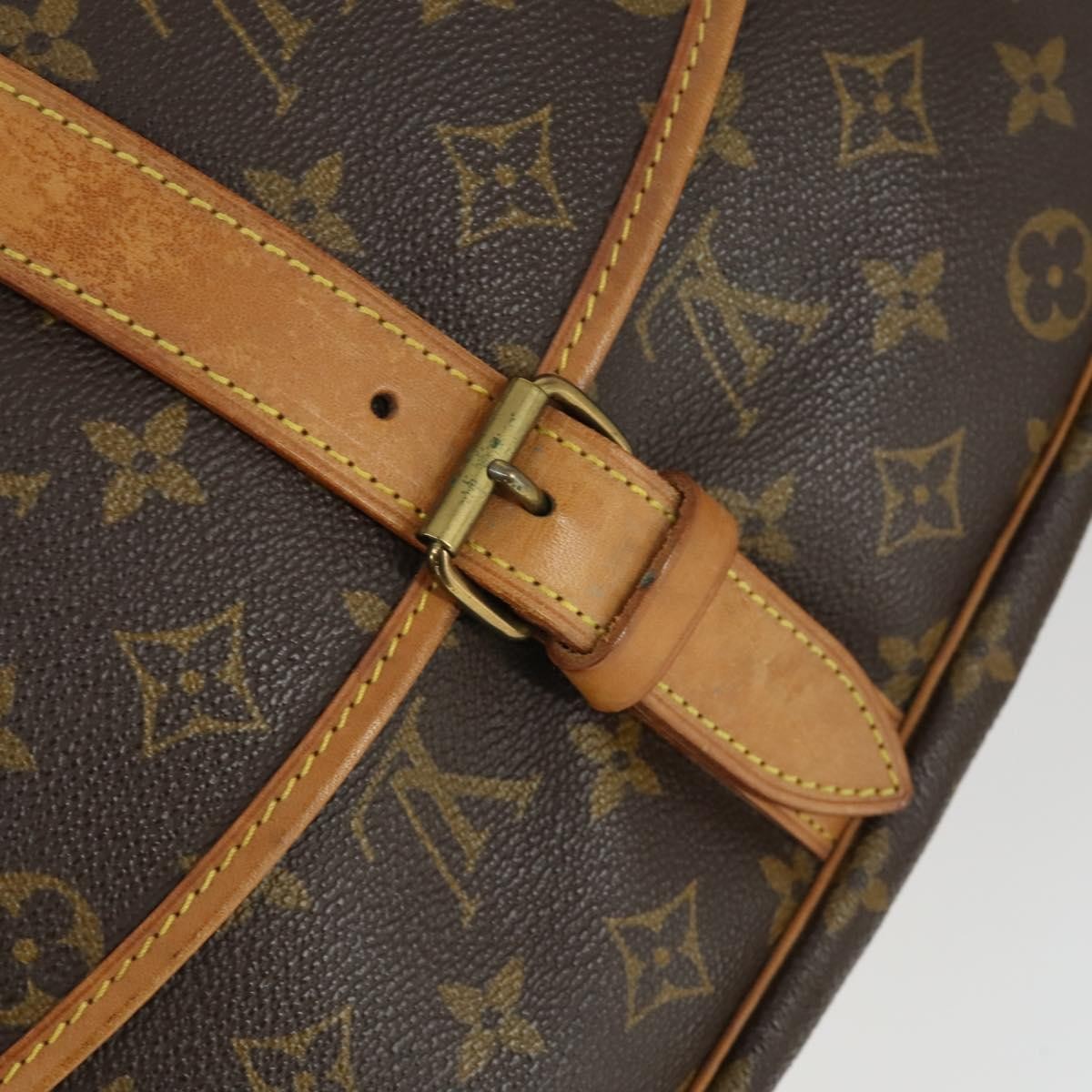 Louis Vuitton Saumur Handbag Monogram Canvas, BROWN, CANVAS, Shoulder bag