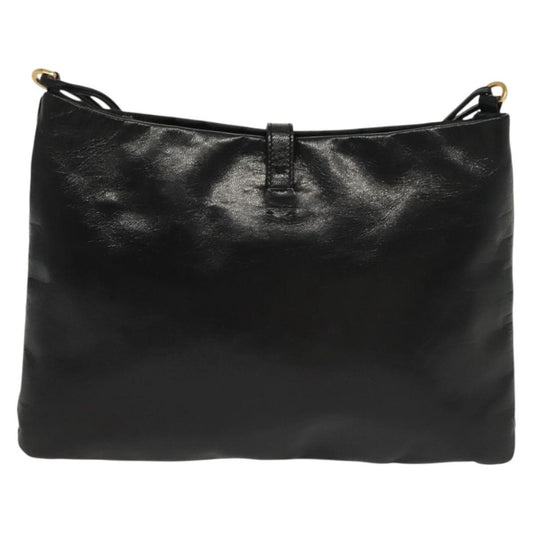 Prada Bow Shoulder Bag Vernice Saffiano Leather, BLACK, LEATHER, Shoulder bag