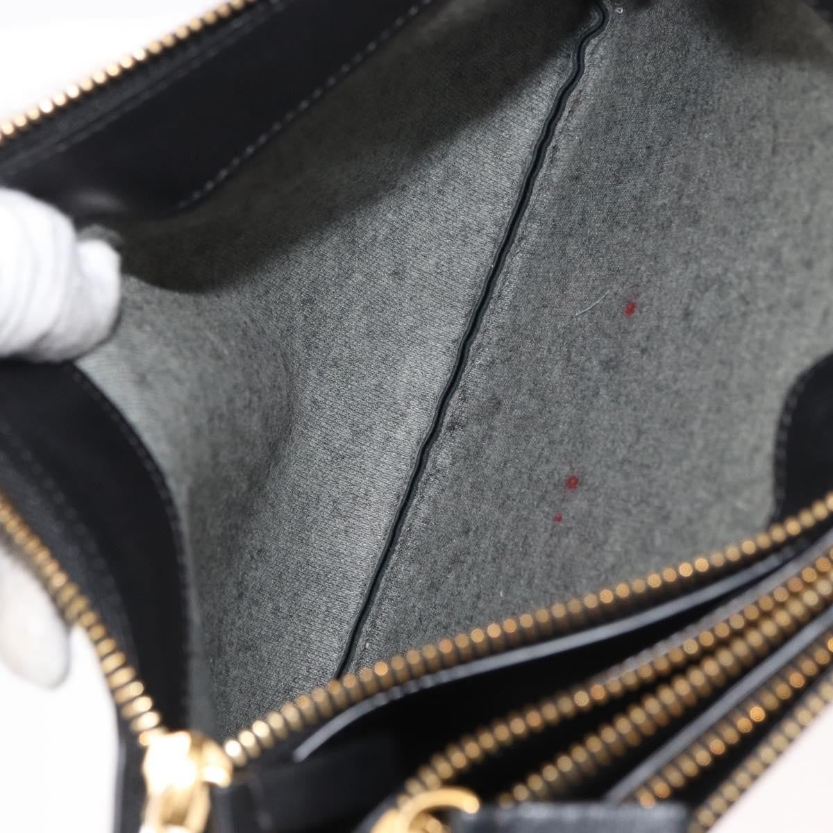 Celine Trio Crossbody Bag Leather, Black, Leather, Shoulder Bag