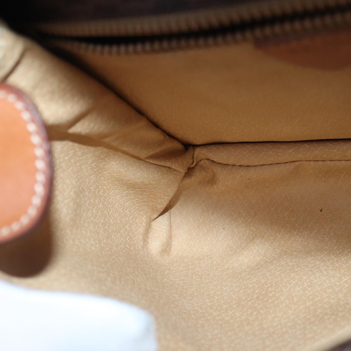 Celine Vintage Macadam Shoulder Bag Canvas and Leather, BROWN, CANVAS, Shoulder bag