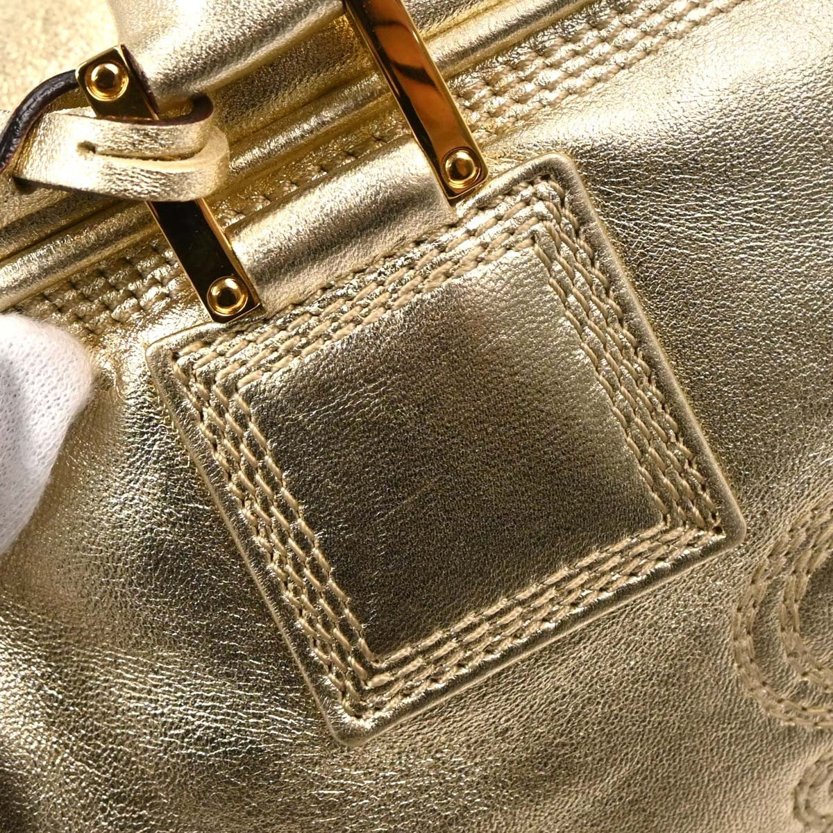 Loewe Amazona Bag Leather, METALLIC, LEATHER, Handbag
