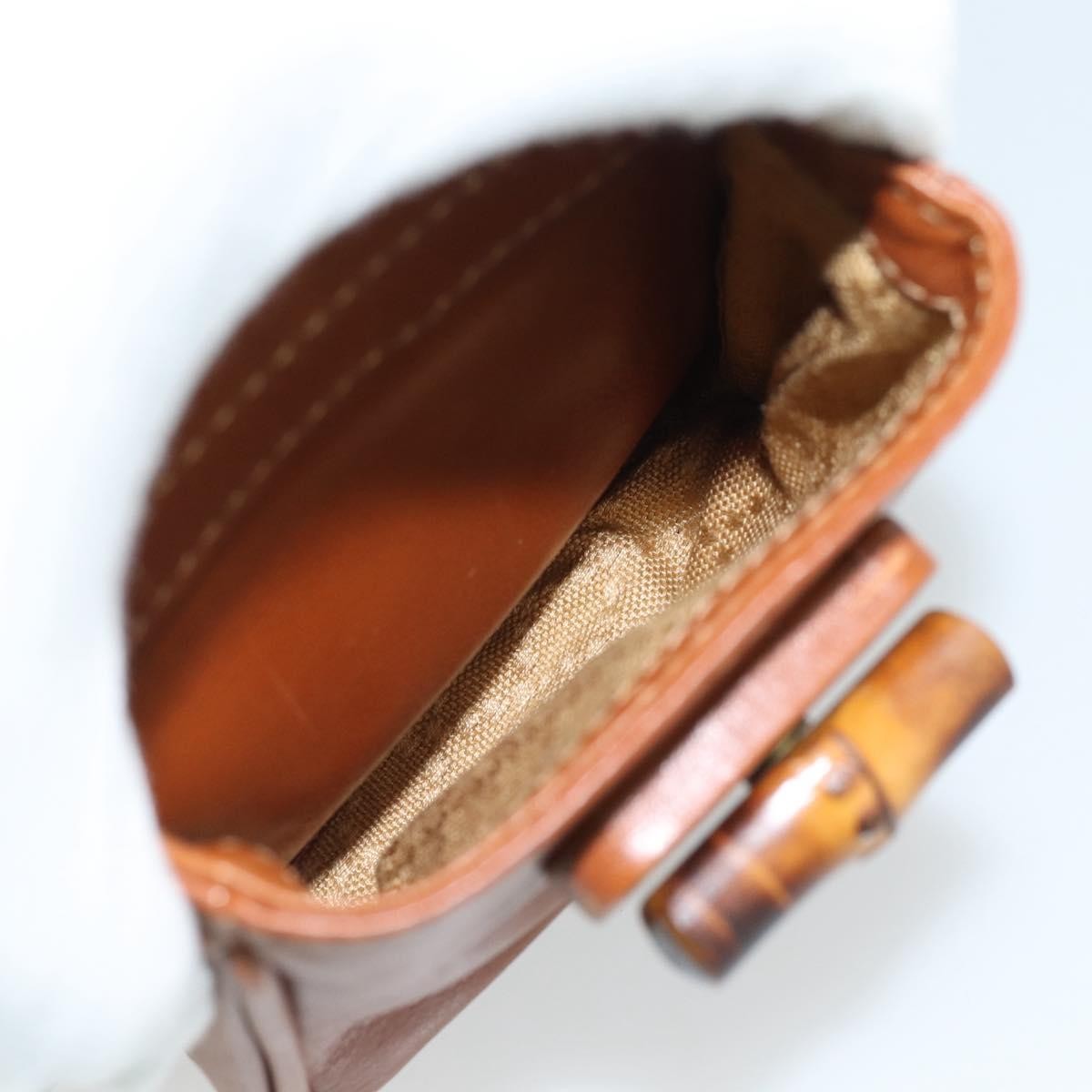 Gucci Vintage Bamboo Backpack Leather, Brown, Leather, Backpack