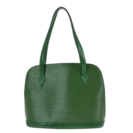 Louis Vuitton Lussac Handbag Epi Leather, GREEN, LEATHER, Shoulder bag