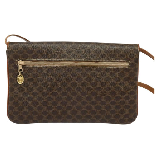 Celine Macadam Shoulder Bag PVC Leather, BROWN, CANVAS, Shoulder bag