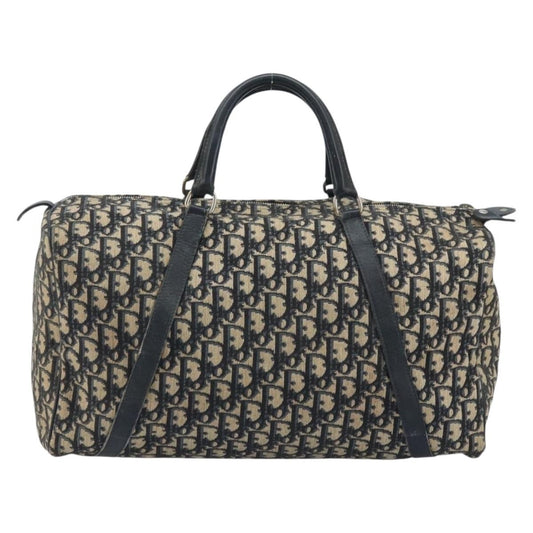 Christian Dior Vintage Trotter Handbag Canvas, Navy, Canvas, Handbag