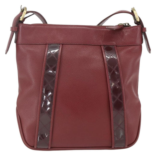 Burberry Vintage Shoulder Bag Leather, RED, LEATHER, Shoulder bag