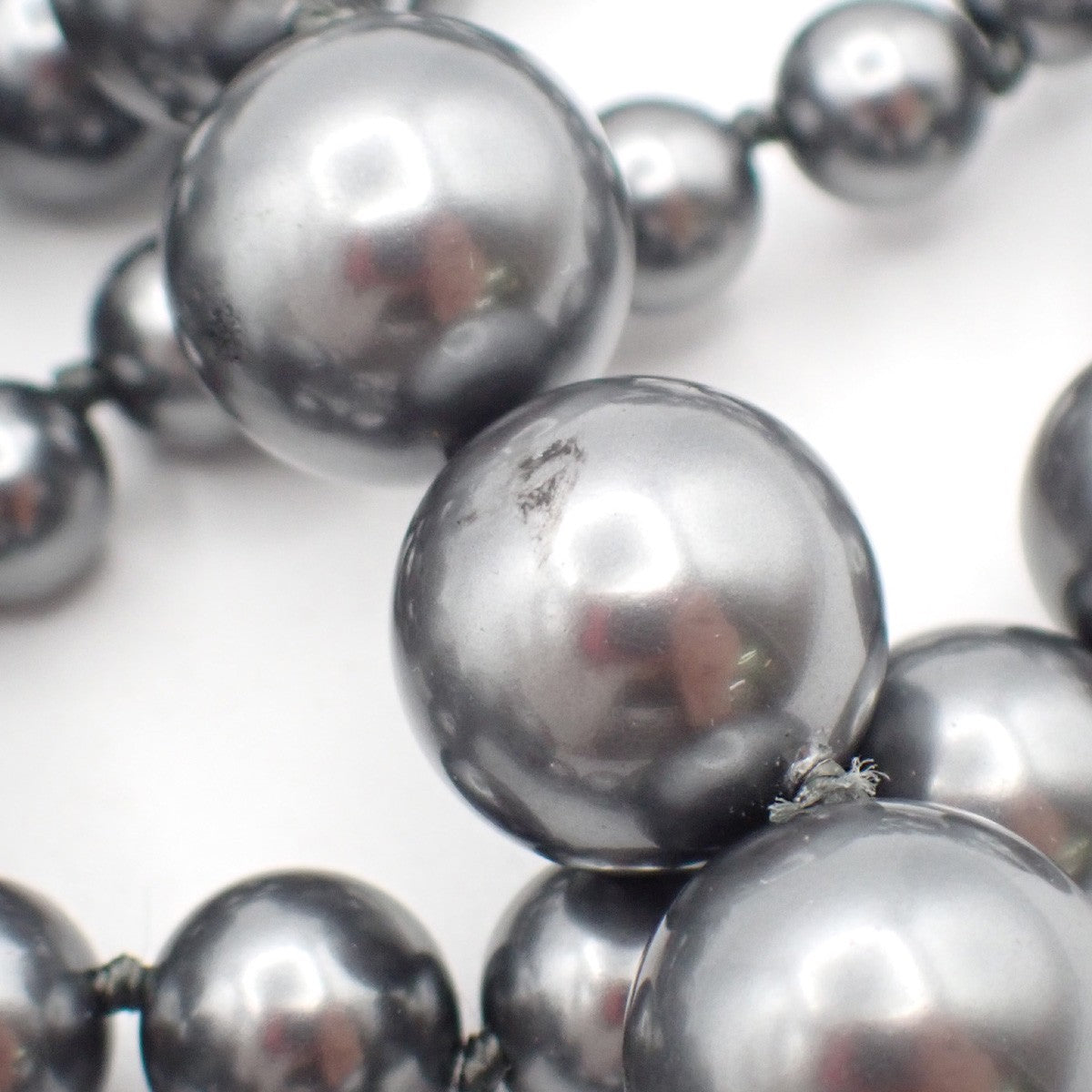 Chanel CC Charm Bracelet Faux Pearls and Metal, BLACK, SILVER_PLATED, Bracelet