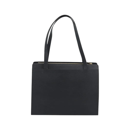 Saint Laurent Vintage Leather, Black, Leather, Tote Bag