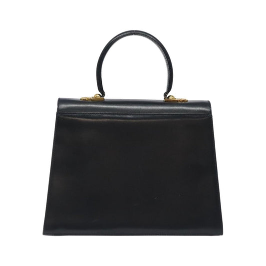 Salvatore Ferragamo Convertible Top Handle Leather, Black, Leather, Handbag