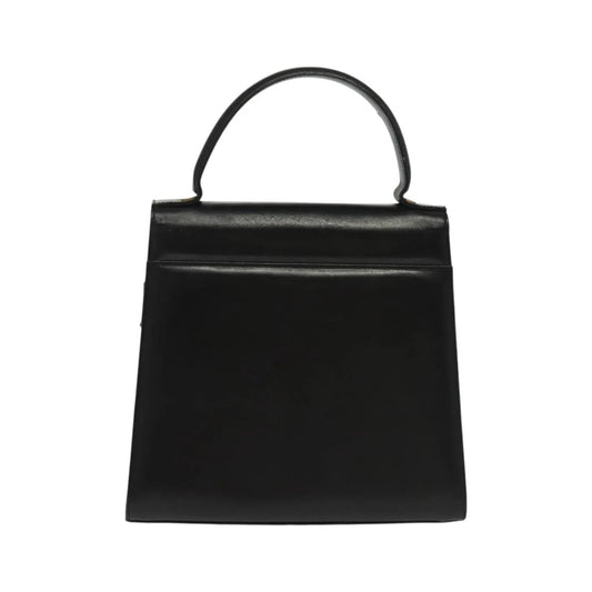 Salvatore Ferragamo Vala Leather, Black, Leather, Handbag