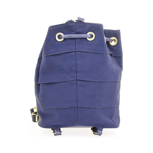 Salvatore Ferragamo Vara Chain Canvas, Purple, Canvas, Backpack
