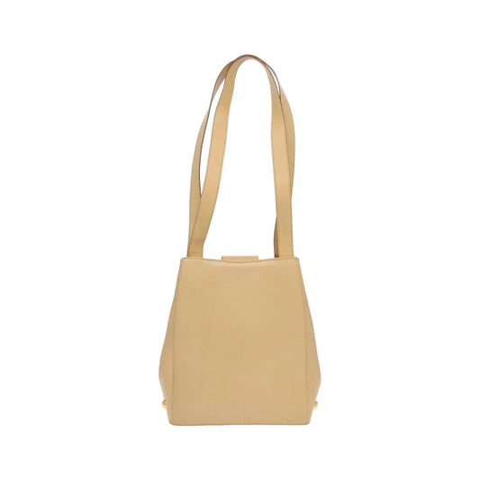 Salvatore Ferragamo Vintage Leather, Beige, Leather, Shoulder Bag