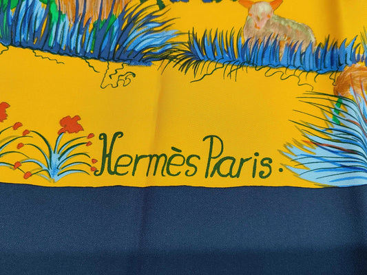 Hermes Carré 90 Silk multicolor, Multicolour, Silk, Scarf