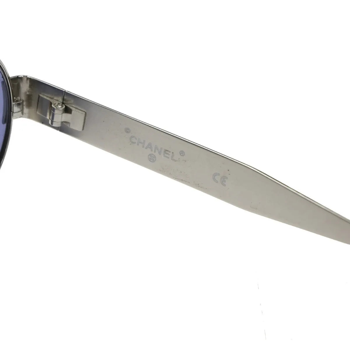 Chanel CHANEL Logo Sunglasses Eye Wear Plastic, Blue, Metal, Sunglasses