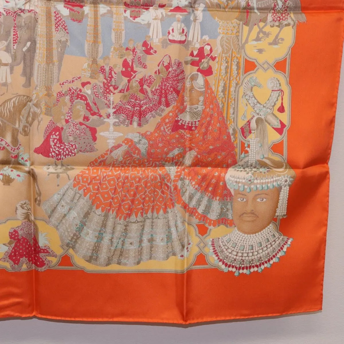 Hermes Carré 90 Silk multicolor, Orange, Silk, Scarf