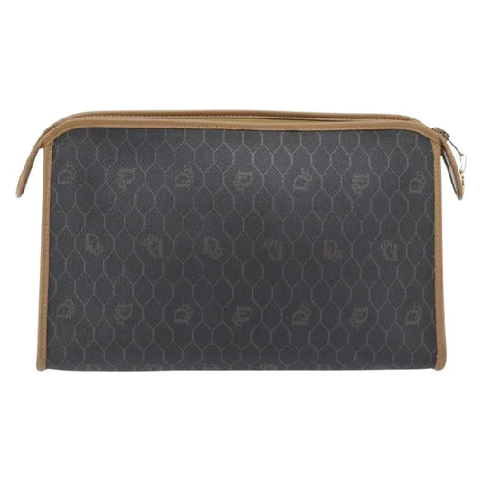 Christian Dior Vintage honeycomb clutch Canvas, Black, Canvas, Clutch