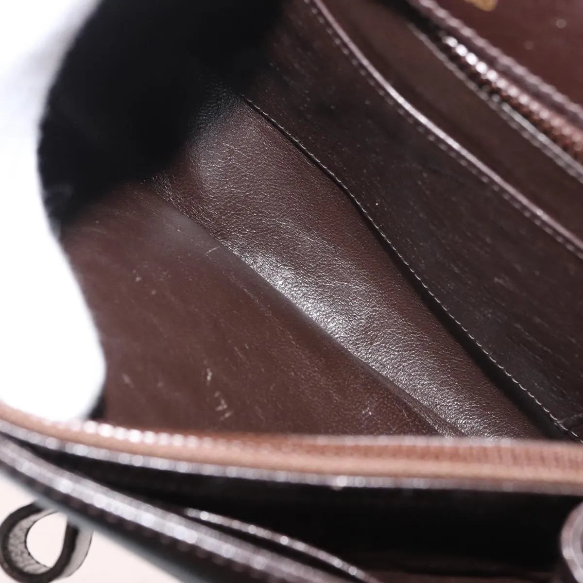 Gucci Vintage Leather, Brown, Leather, Shoulder Bag