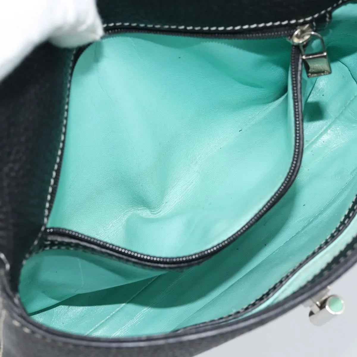 Tiffany & Co. Vintage Leather, Black, Leather, Shoulder Bag
