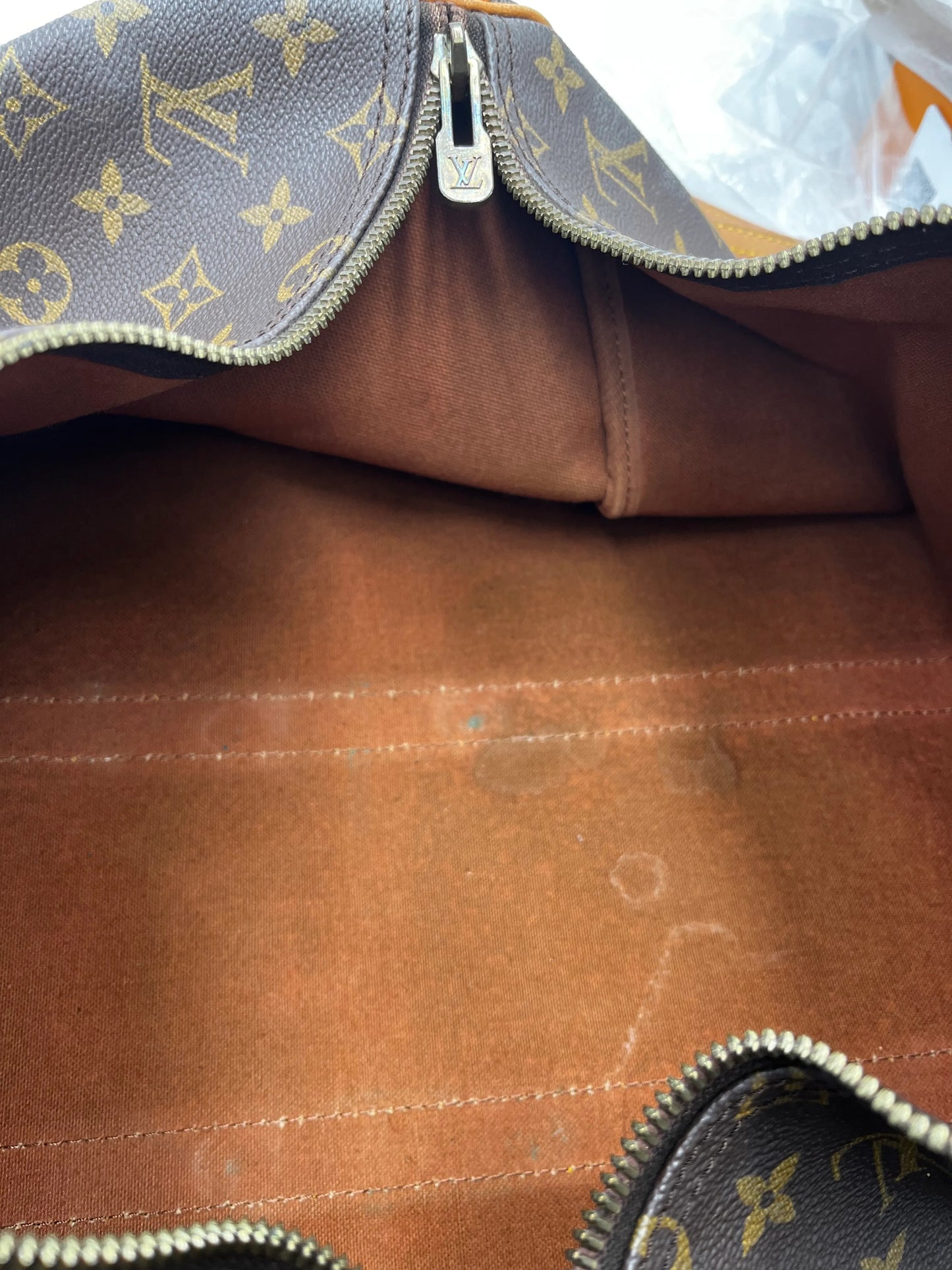 Louis Vuitton Keepall Monogram Canvas, Brown, Canvas, Travel Bag