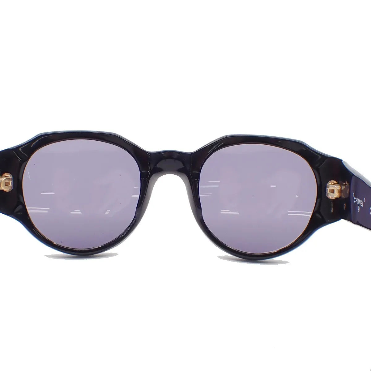 Chanel CHANEL Logo Sunglasses Eye Wear Plastic, Black, Plastic, Sunglasses